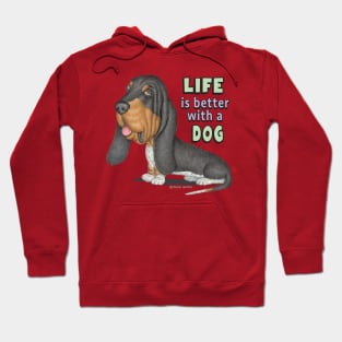 Cute Funny  Basset Hound Tri Color hound Hoodie